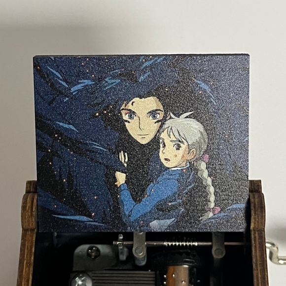 Howls Moving Castle Sophie Hand Crank Wooden Music Box Anime Musical Howl - Picture 4 of 11